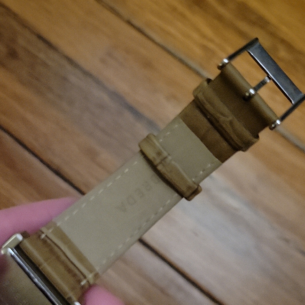 Unisex BREDA Green Watch with Brown Strap - Picture 4 of 8